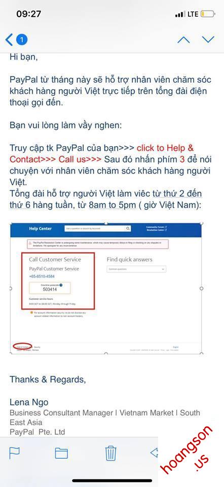 Cách Call Lên PayPal Gặp Support Tiếng Việt 3