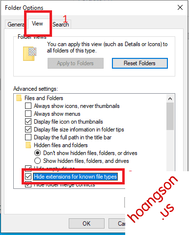 Hướng dẫn cách hiện đuôi file trên Windows 10 4