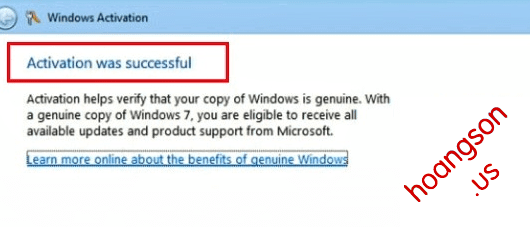 Cách kích hoạt bản quyền Windows 7 bằng key free 10