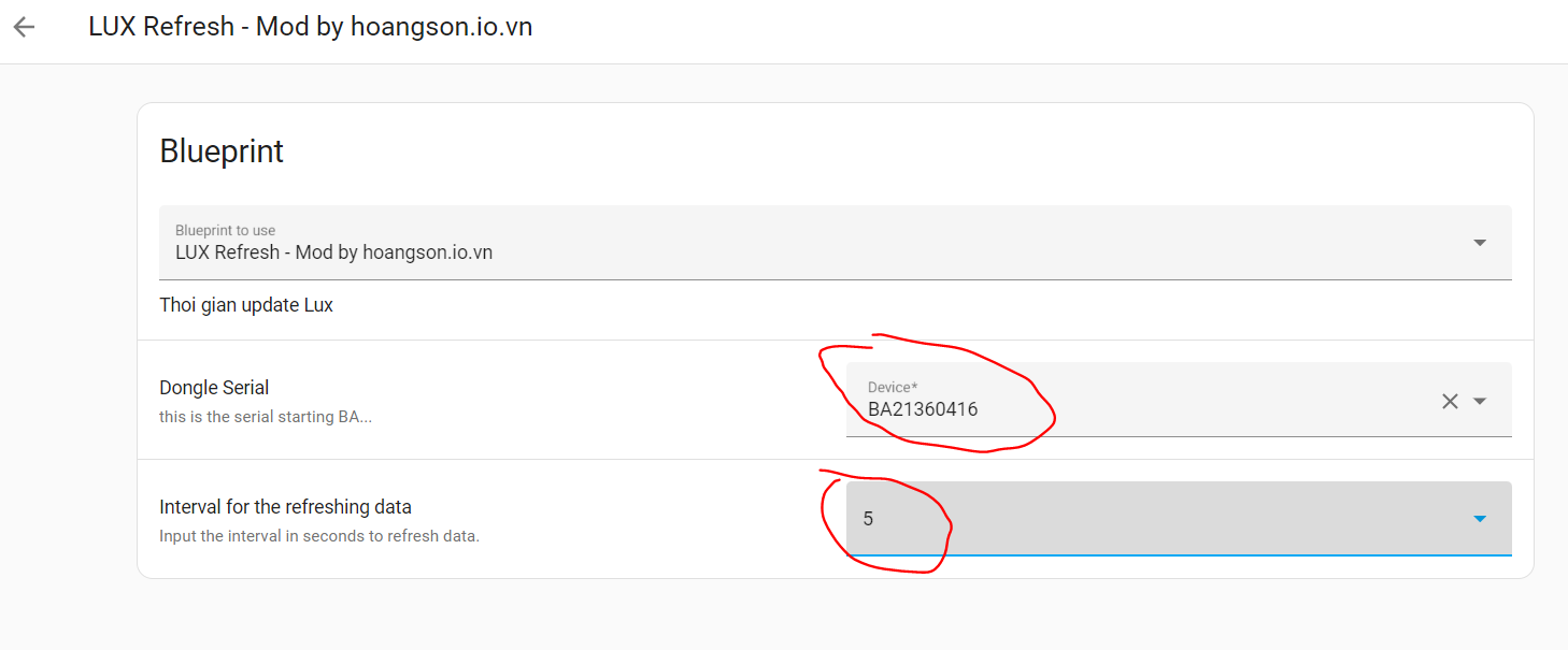 Refresh info  Luxpower Home assistant theo thời gian tùy chỉnh 14